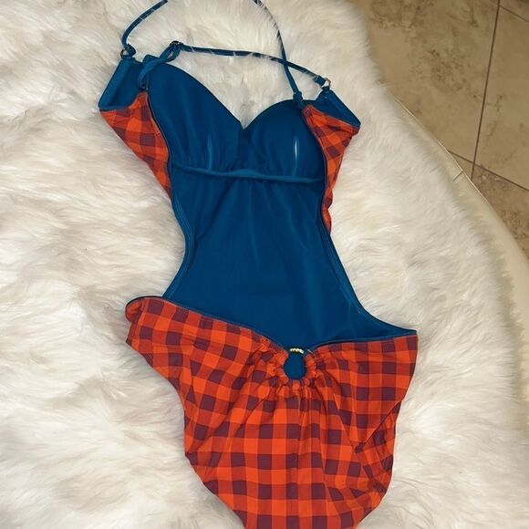 Marc By Marc Jacobs plaid swimsuit size xs - Picture 2 of 5